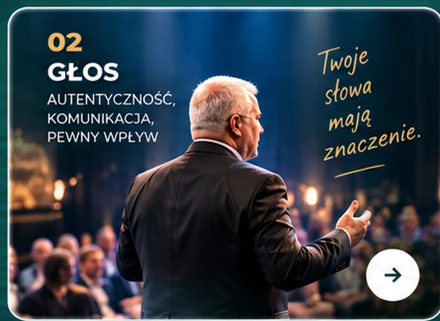 Faza 2: Głos — autentyczność, komunikacja, pewny wpływ.