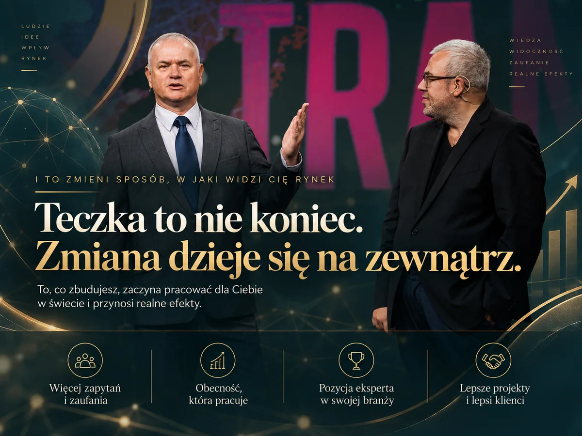 Teczka to nie koniec — Łukasz i Tomek na scenie oraz efekty widoczne na rynku.
